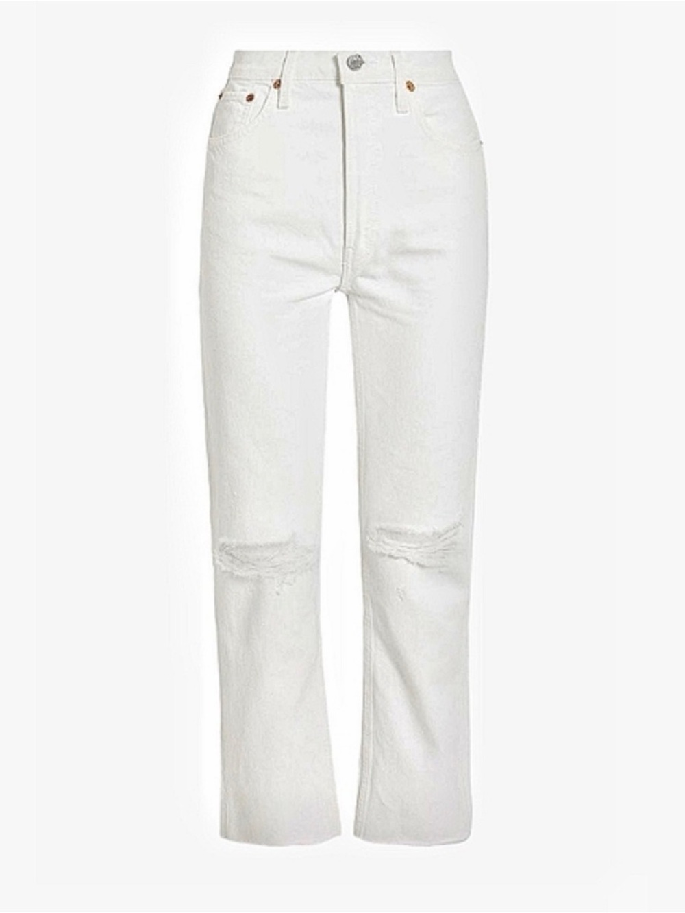Re/Done White High Waisted Jeans